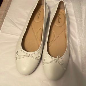 Nurture white ballet flats